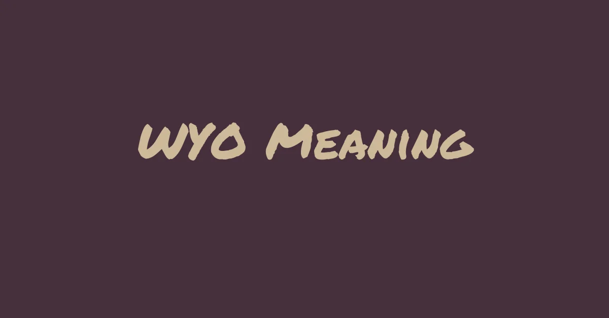 WYO Meaning