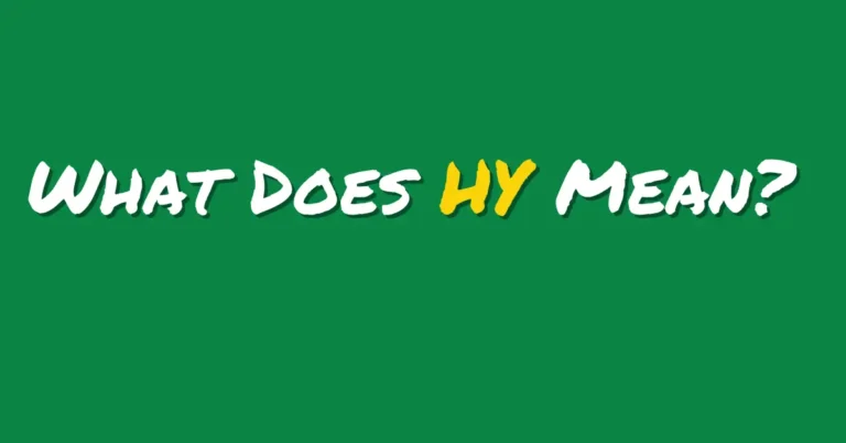 What Does HY Mean In Text?